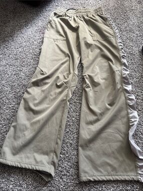 Five the Label-  Wide-Leg Track Pants in Light Olive (ADULT SMALL)